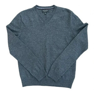 Banana Republic Gray Sweater 100% Merino Wool Men's Size Medium Academia Office
